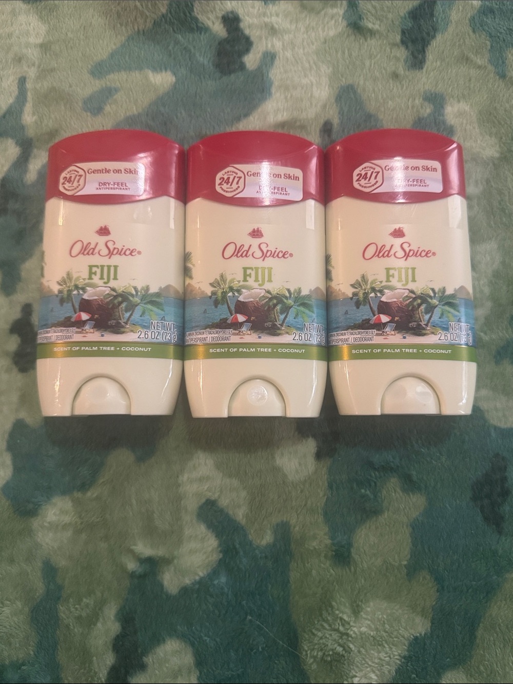 3 Old Spice (Fiji) Deodorant Sticks - Coconut & Palm Scent
